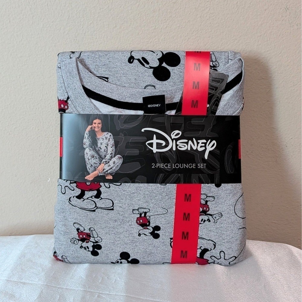 New Disney Mickey Mouse Women's Lounge Sleepwear Pajama Set 2-Piece Medium 8-10